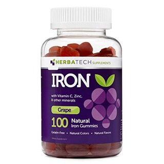 Foto 4 | Multivitamínico Masticable Iron Gummies Herbatech Para Adultos Y Niños - Venta Internacional.