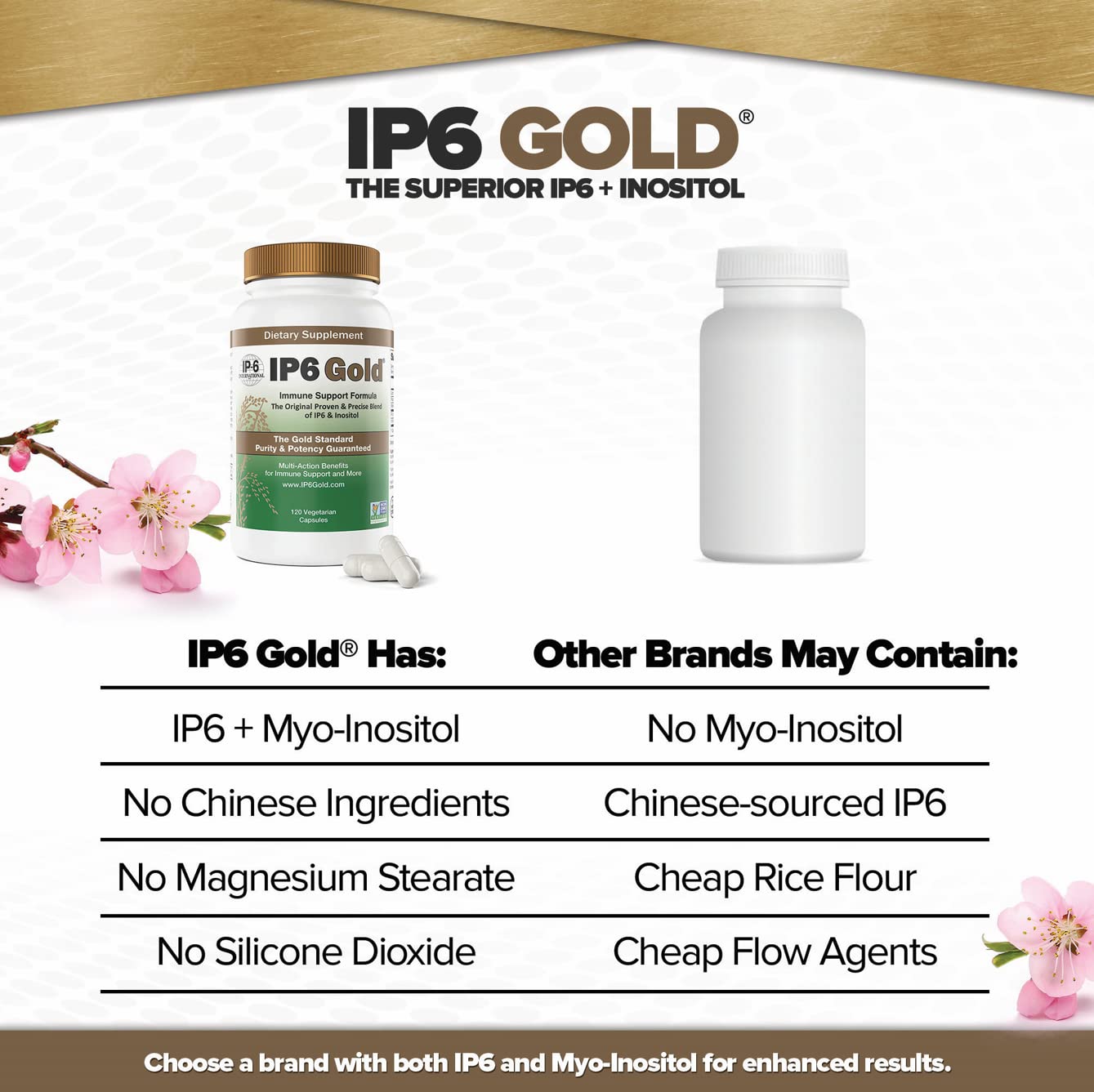 Foto 3 pulgar | Suplemento Ip6 Gold Immune Support 120 Cápsulas Veganas - Venta Internacional.