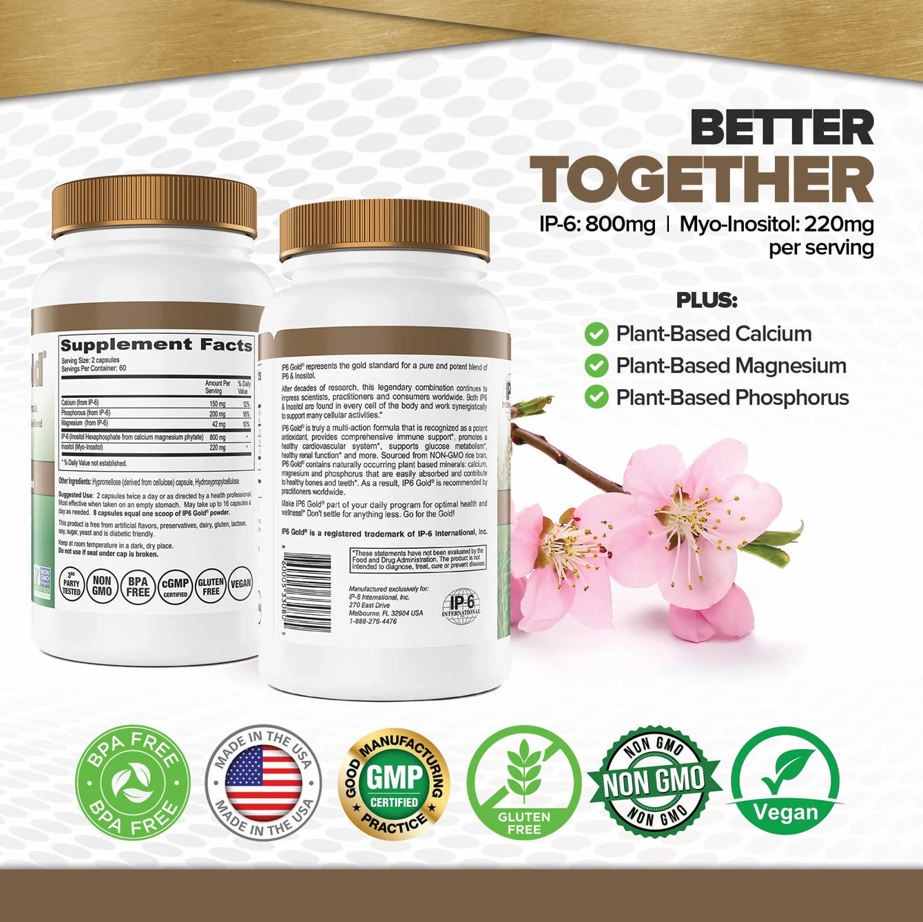 Foto 5 pulgar | Suplemento Ip6 Gold Immune Support 120 Cápsulas Veganas - Venta Internacional.