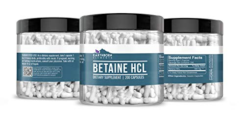 Foto 5 pulgar | Suplemento Dietético Earthborn Elements Betaine Hcl 200 Cápsulas - Venta Internacional.