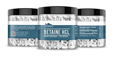 Foto 4 | Suplemento Dietético Earthborn Elements Betaine Hcl 200 Cápsulas - Venta Internacional.