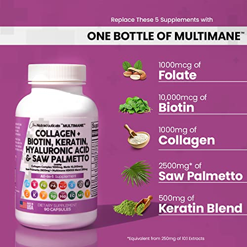 Foto 4 pulgar | Suplemento De Colágeno De Clean Nutraceuticals, 1000 Mg, Biotina, 10000 - Venta Internacional.