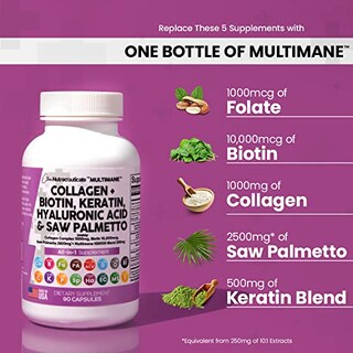 Foto 3 | Suplemento De Colágeno De Clean Nutraceuticals, 1000 Mg, Biotina, 10000 - Venta Internacional.