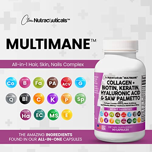 Foto 7 | Suplemento De Colágeno De Clean Nutraceuticals, 1000 Mg, Biotina, 10000 - Venta Internacional.