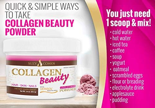 Foto 5 pulgar | Colágeno En Polvo De Belleza Suzy Cohen, Antienvejecimiento, 100 Ml, Verisol - Venta Internacional.