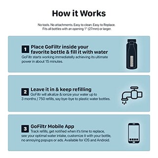 Foto 2 | Infusor De Agua Gofiltr Magnesium Para Cualquier Botella Con Aplicación - Venta Internacional.