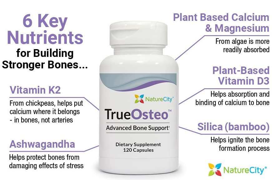 Foto 3 pulgar | Suplemento Naturecity True-osteo Plant Calcium 120 Cápsulas - Venta Internacional.