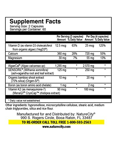 Foto 5 pulgar | Suplemento Naturecity True-osteo Plant Calcium 120 Cápsulas - Venta Internacional.