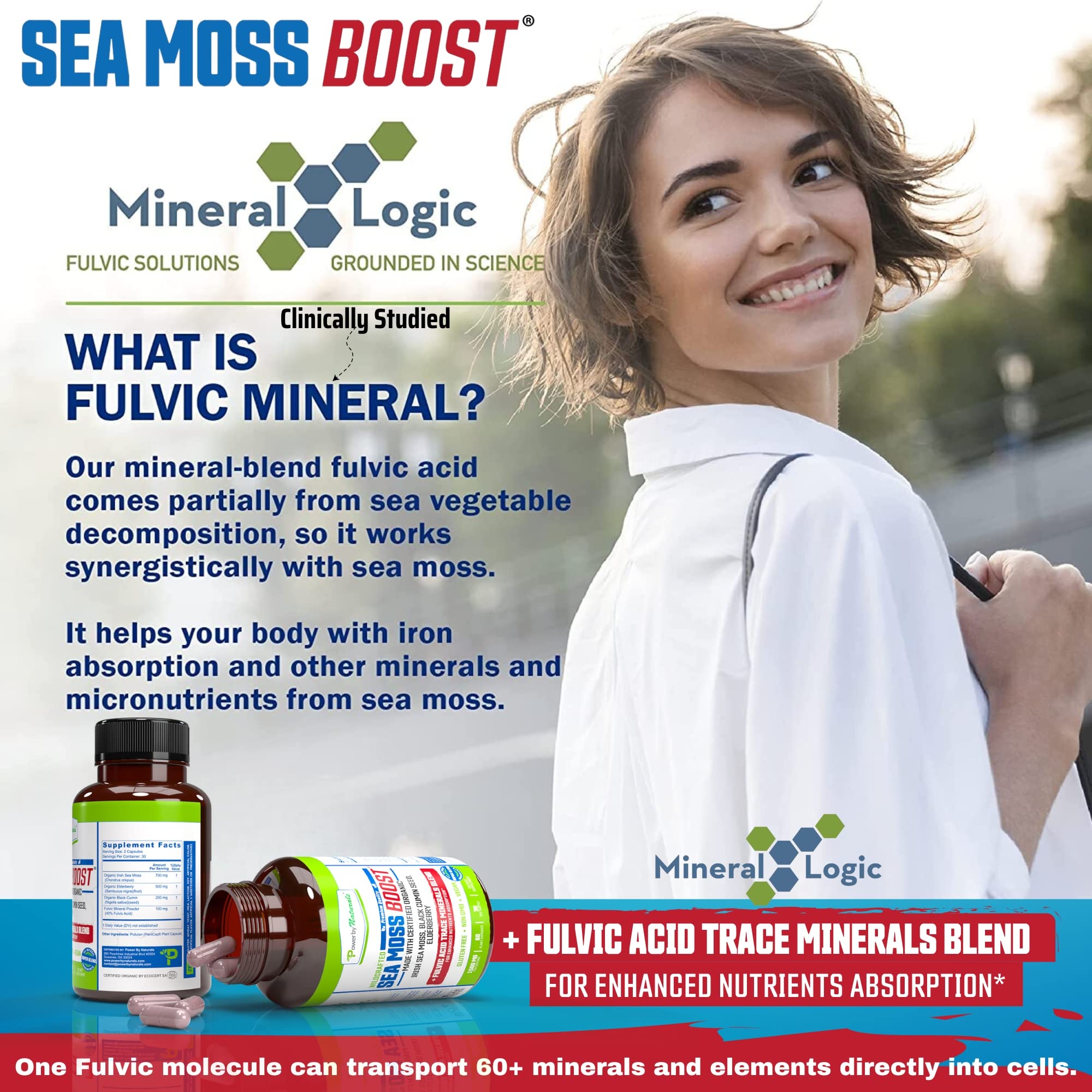 Foto 6 pulgar | Cápsulas Orgánicas Supplement Power By Naturals Sea Moss - Venta Internacional.
