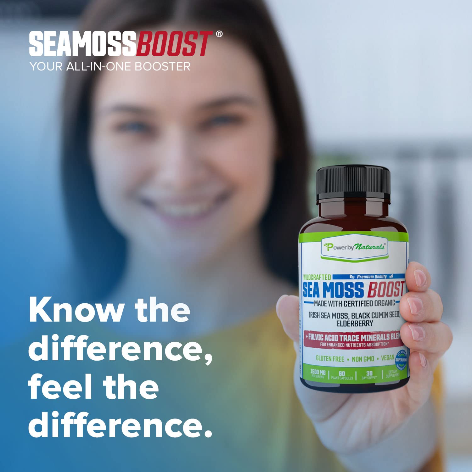 Foto 7 | Cápsulas Orgánicas Supplement Power By Naturals Sea Moss - Venta Internacional.