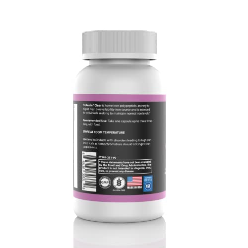 Foto 3 pulgar | Suplemento Proferrin Clear Heme Iron 90 Cápsulas - Venta Internacional.