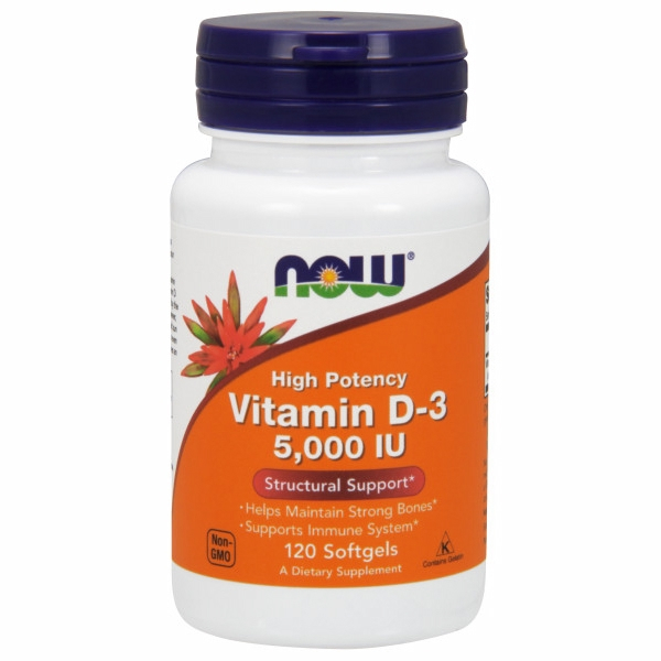 Foto 2 pulgar | Vitamina D3 De Supplement Now Foods, 5000 Ui, 120 Cápsulas Blandas (paquete De - Venta Internacional.