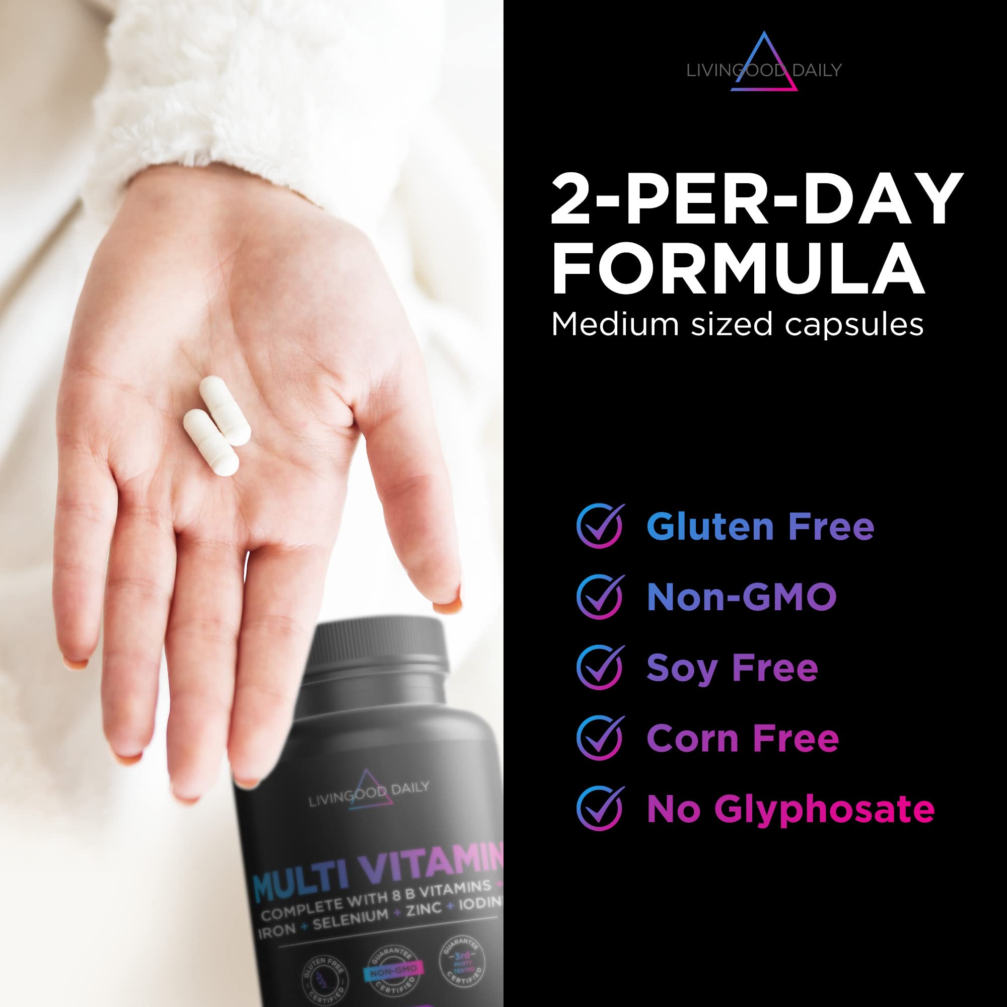Foto 3 pulgar | Multivitamínico Livingood Daily Multivitamin Para Mujeres Y Hombres - Venta Internacional.