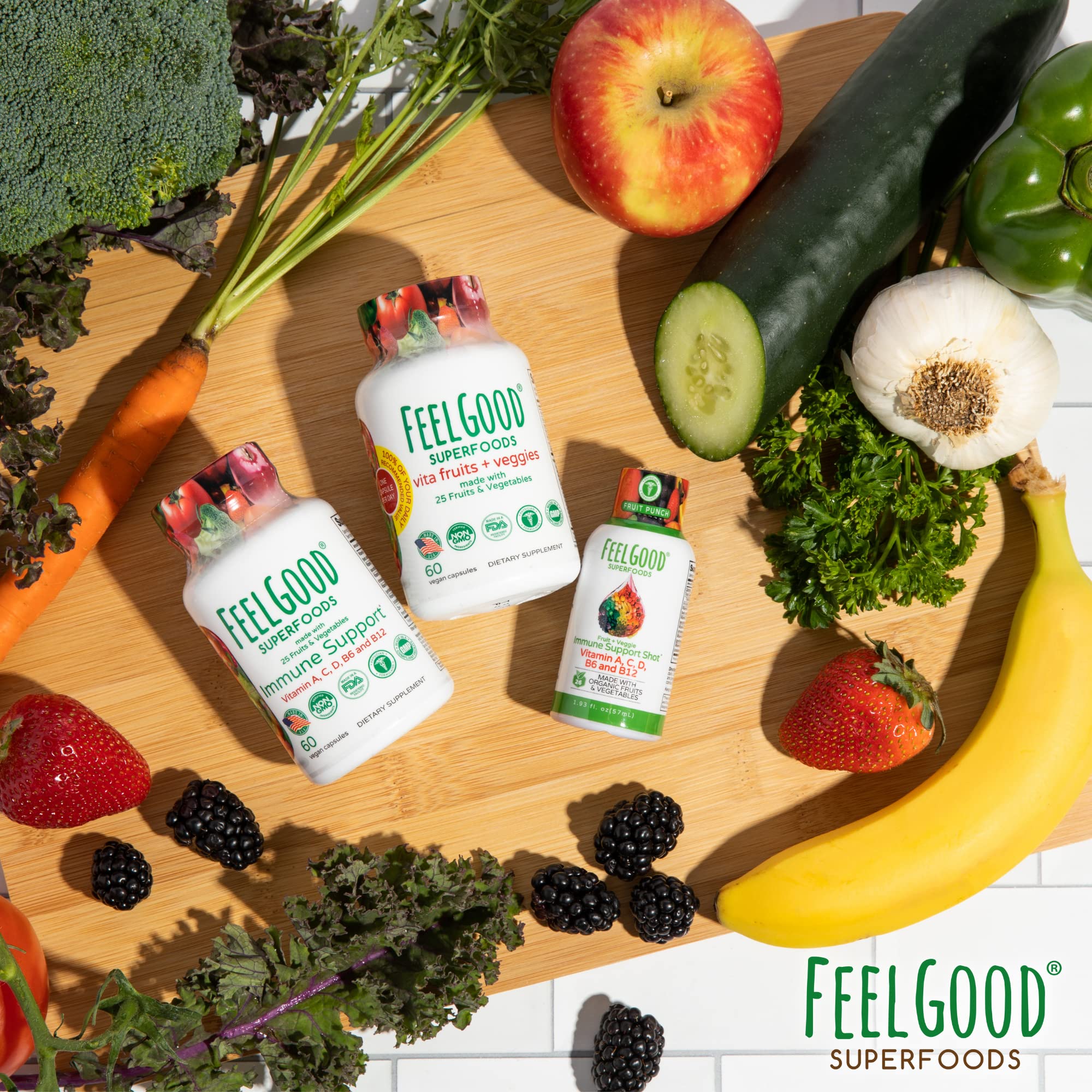 Foto 7 | Suplemento Feelgood Superfoods Immune Support 60 Cápsulas - Venta Internacional.