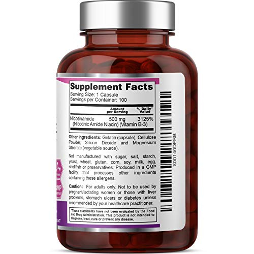 Foto 4 pulgar | Suplemento Biophix B-3 De Nicotinamida 500 Mg 100 Cápsulas - Venta Internacional.