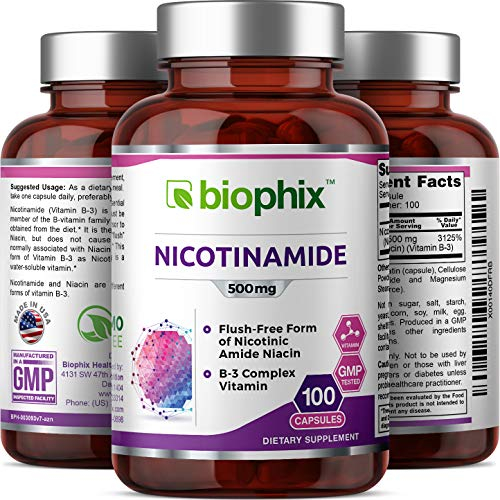 Foto 5 pulgar | Suplemento Biophix B-3 De Nicotinamida 500 Mg 100 Cápsulas - Venta Internacional.