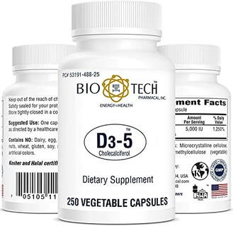 Foto 1 | Suplemento Bio-tech Pharmacal De Vitamina D3 5000 Ui 250 Cápsulas - Venta Internacional.