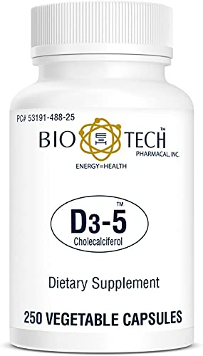 Foto 3 pulgar | Suplemento Bio-tech Pharmacal De Vitamina D3 5000 Ui 250 Cápsulas - Venta Internacional.