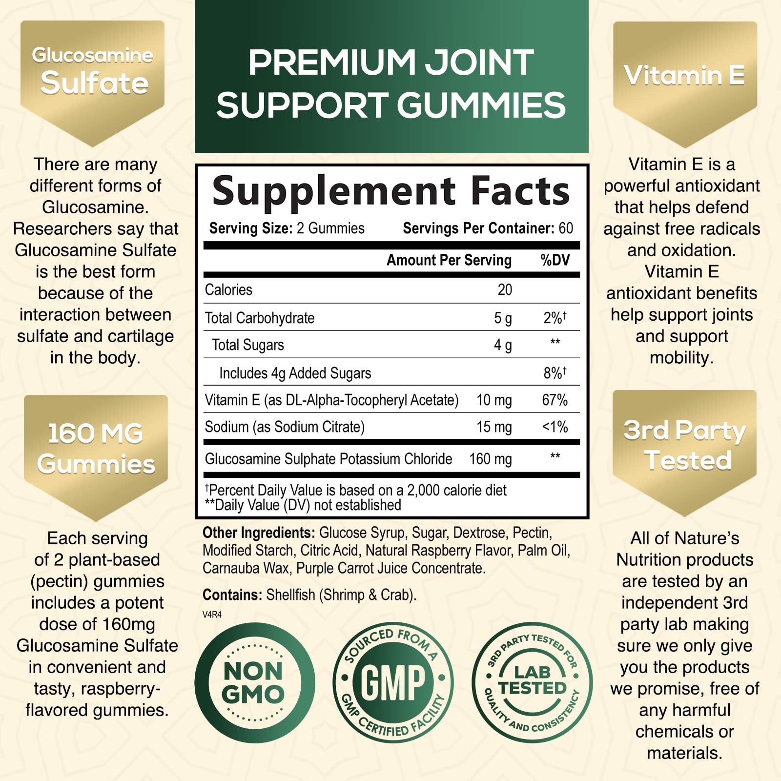 Foto 3 pulgar | Supplement Gummies Nature's Choice Joint Support 120 Gomitas - Venta Internacional.