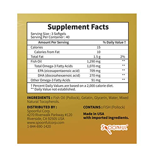 Foto 8 pulgar | Cuchara De Suplemento De Aceite De Pescado Mini Omega 3 120 Cápsulas Blandas - Venta Internacional.
