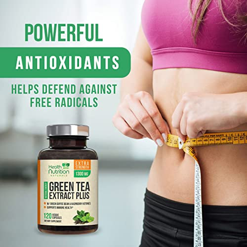 Foto 7 pulgar | Suplemento Health Nutrition Naturals Extracto De Té Verde 120 C - Venta Internacional.