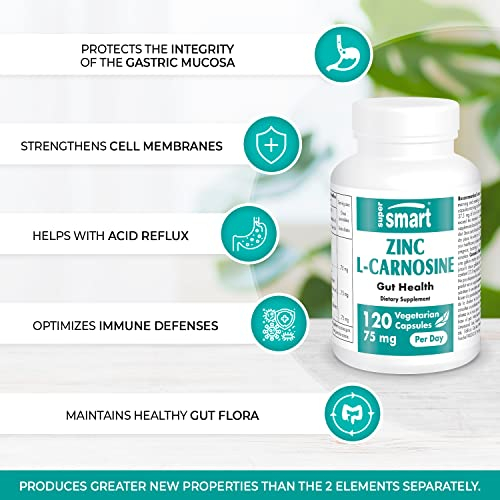 Foto 2 | Suplemento Supersmart Zinc L-carnosina 75 Mg 120 Cápsulas - Venta Internacional.
