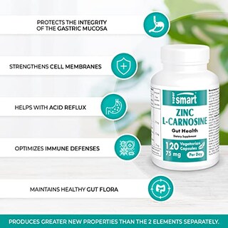 Foto 2 | Suplemento Supersmart Zinc L-carnosina 75 Mg 120 Cápsulas - Venta Internacional.