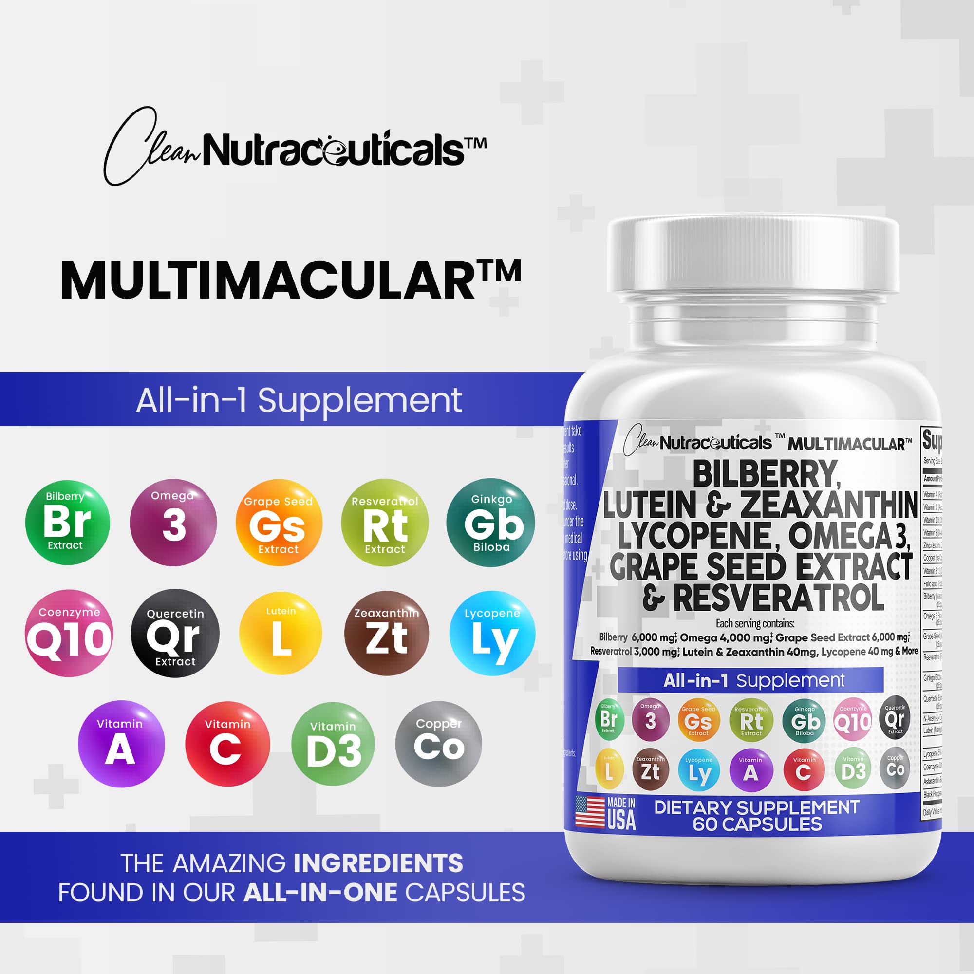 Foto 7 pulgar | Vitaminas Y Nutracéuticos Limpios Para La Salud Ocular, Arándano, 6000 Mg - Venta Internacional.