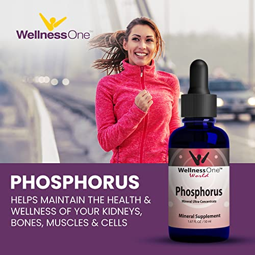 Foto 2 | Suplemento De Fósforo Líquido Wellnessone 50 Mg 50 Porciones 50 - Venta Internacional.
