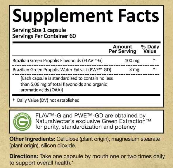 Foto 3 | Suplemento Naturanectar Green Bee Propolis 60 Cápsulas - Venta Internacional.