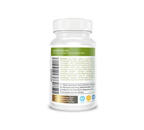 Foto 7 pulgar | Suplemento Bacopa Monnieri Brahmi De Jiva Botanicals 300 Mg 60 C - Venta Internacional.