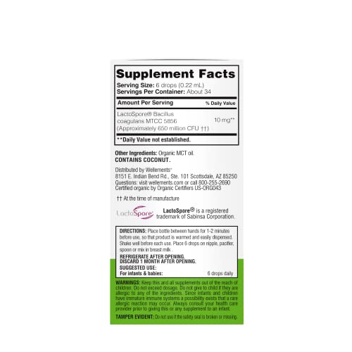 Foto 3 pulgar | Probiotic Drops Wellements Organic Digestivo E Inmune Support - Venta Internacional.