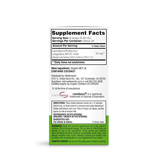 Foto 7 pulgar | Probiotic Drops Wellements Organic Digestivo E Inmune Support - Venta Internacional.