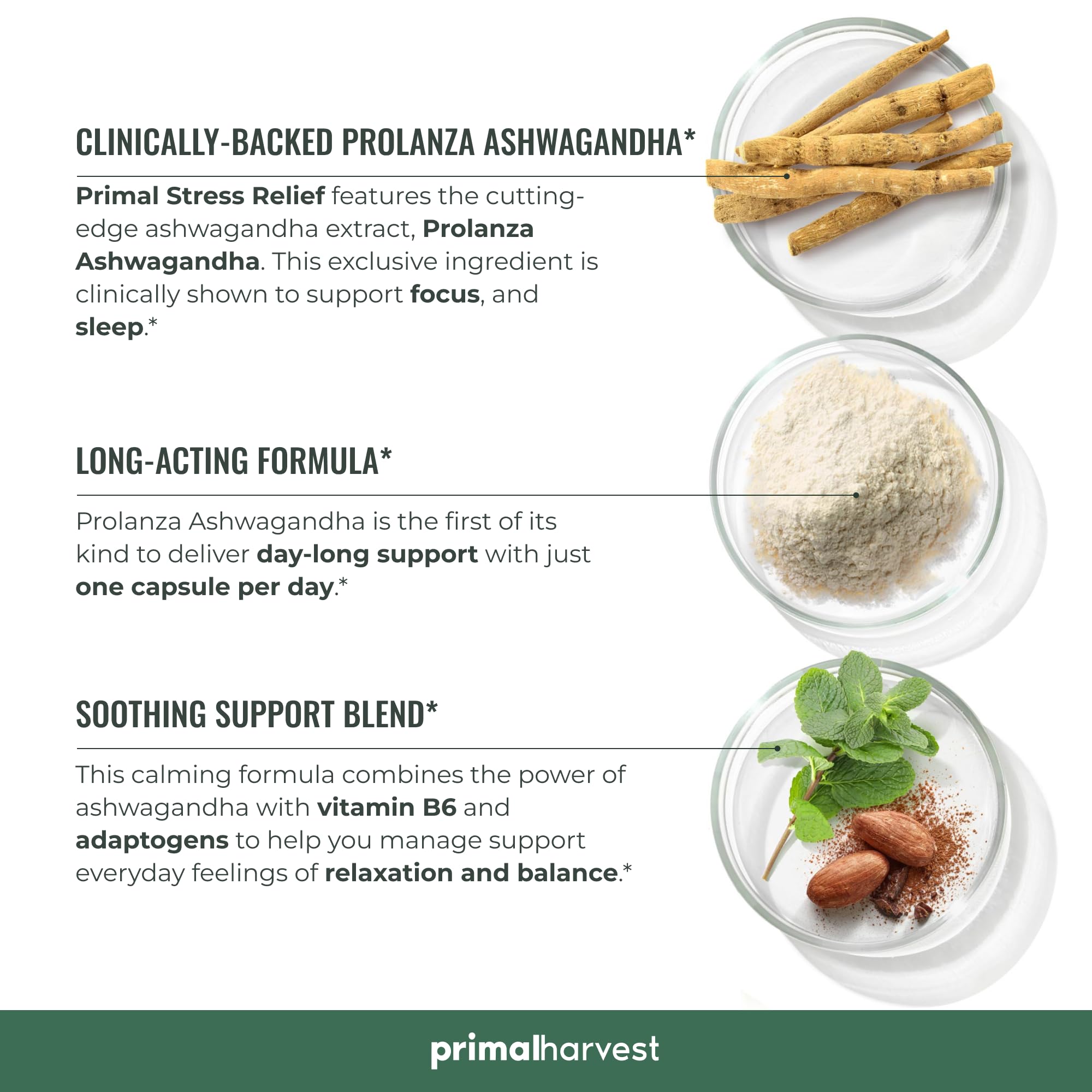 Foto 6 pulgar | Complementa Primal Harvest Stress Relief Con Ashwagandha Extra - Venta Internacional.