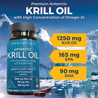 Foto 2 | Suplemento De Aceite De Krill Antártico Viva Naturals, 1250 Mg, Paquete De 6 - Venta Internacional.