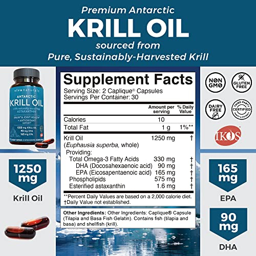 Foto 8 pulgar | Suplemento De Aceite De Krill Antártico Viva Naturals, 1250 Mg, Paquete De 6 - Venta Internacional.