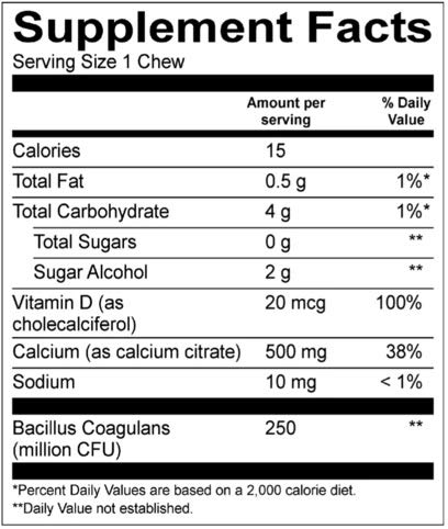 Foto 4 pulgar | Masticables Blandos Con Citrato De Calcio Bariatricpal 500 Mg Con Probióticos - Venta Internacional.