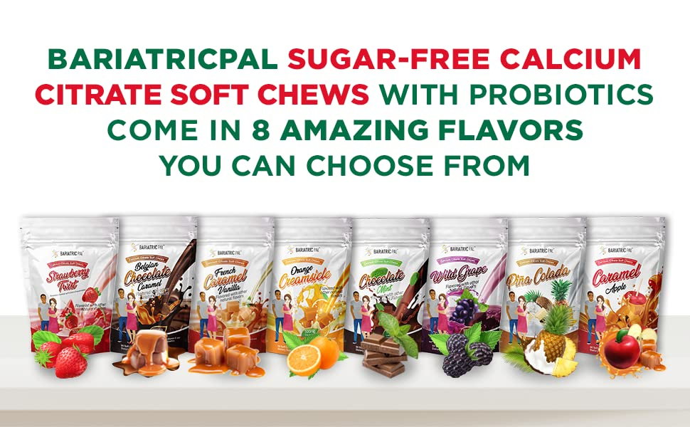 Foto 7 pulgar | Masticables Blandos Con Citrato De Calcio Bariatricpal 500 Mg Con Probióticos - Venta Internacional.
