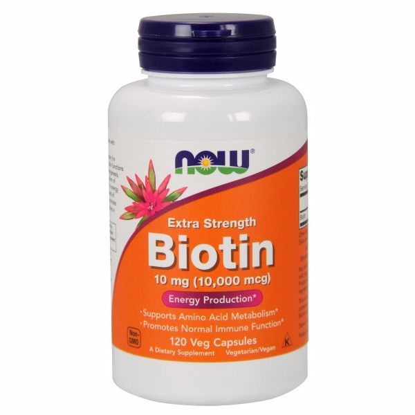 Foto 2 pulgar | Suplemento De Biotina Extra Fuerte De Now Foods, 10 Mg (10 000 Mcg) - Venta Internacional.