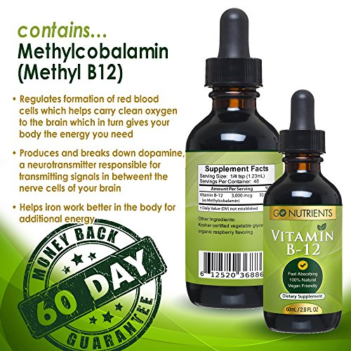 Foto 6 pulgar | Líquido Vegano Supplement Go Nutrients Con Vitamina B12 De 3000 Mcg - Venta Internacional.