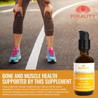 Foto 2 | Suplemento Purality Health De Vitamina D3 2500 Ui Con K2 100 Mcg - Venta Internacional.