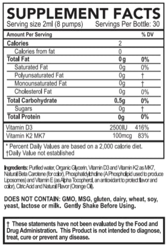Foto 8 pulgar | Suplemento Purality Health De Vitamina D3 2500 Ui Con K2 100 Mcg - Venta Internacional.