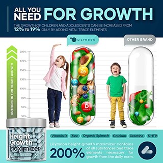 Foto 4 | Suplemento Lilymoon Height Growth Maximizer 60 Cápsulas - Venta Internacional.
