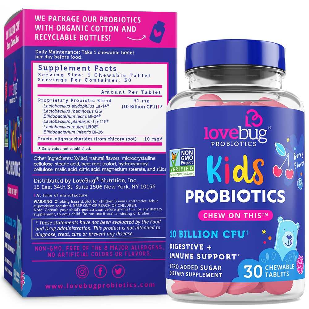 Foto 3 pulgar | Probiotic Lovebug Probiotics Para Niños Multi-strain 10b Cfu - Venta Internacional.