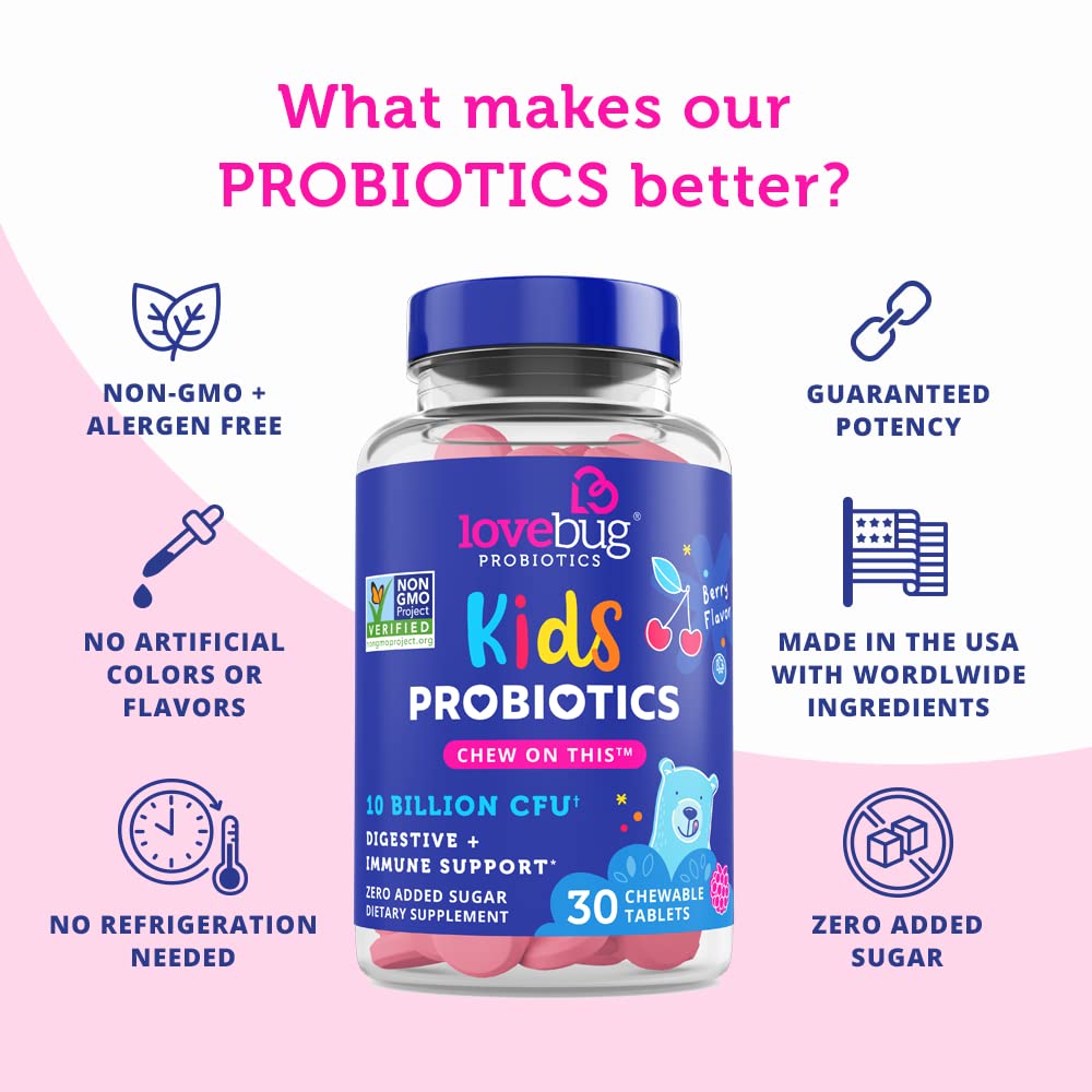 Foto 4 pulgar | Probiotic Lovebug Probiotics Para Niños Multi-strain 10b Cfu - Venta Internacional.