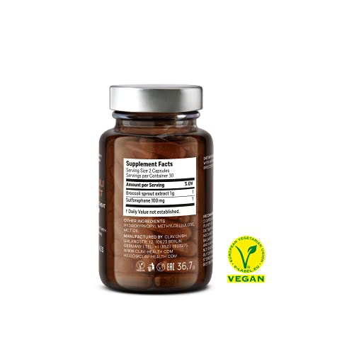 Foto 7 pulgar | Suplemento Clav De Extracto De Brócoli, 60 Cápsulas, Vegano - Venta Internacional.
