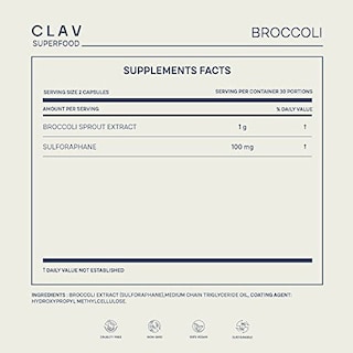 Foto 7 | Suplemento Clav De Extracto De Brócoli, 60 Cápsulas, Vegano - Venta Internacional.