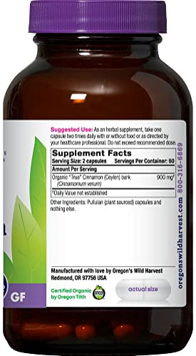 Foto 3 pulgar | Suplementos Herbales Oregon's Wild Harvest True Cinnamon 120 Unidades - Venta Internacional.
