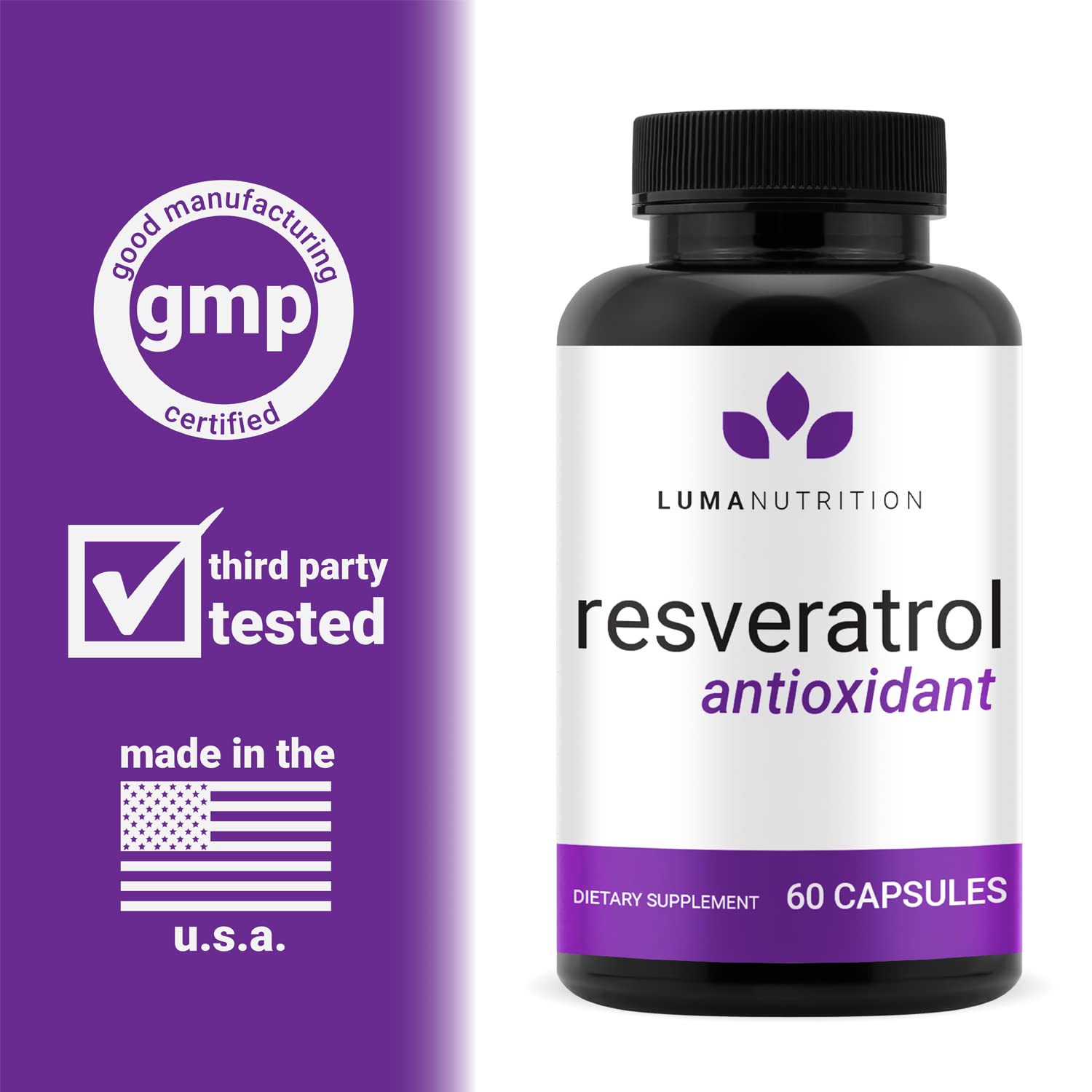 Foto 5 pulgar | Suplemento Luma Nutrition De Resveratrol De Alta Pureza 98% Trans - Venta Internacional.
