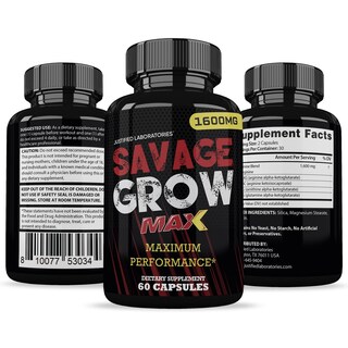 Foto 6 | Fórmula Avanzada Para La Salud Masculina Savage Grow Max 1600 Mg (paquete De 3) - Venta Internacional.